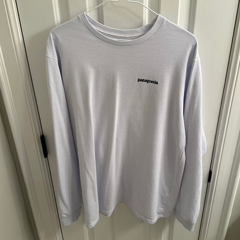 Patagonia light blue long sleeve Responsibili-T - medium